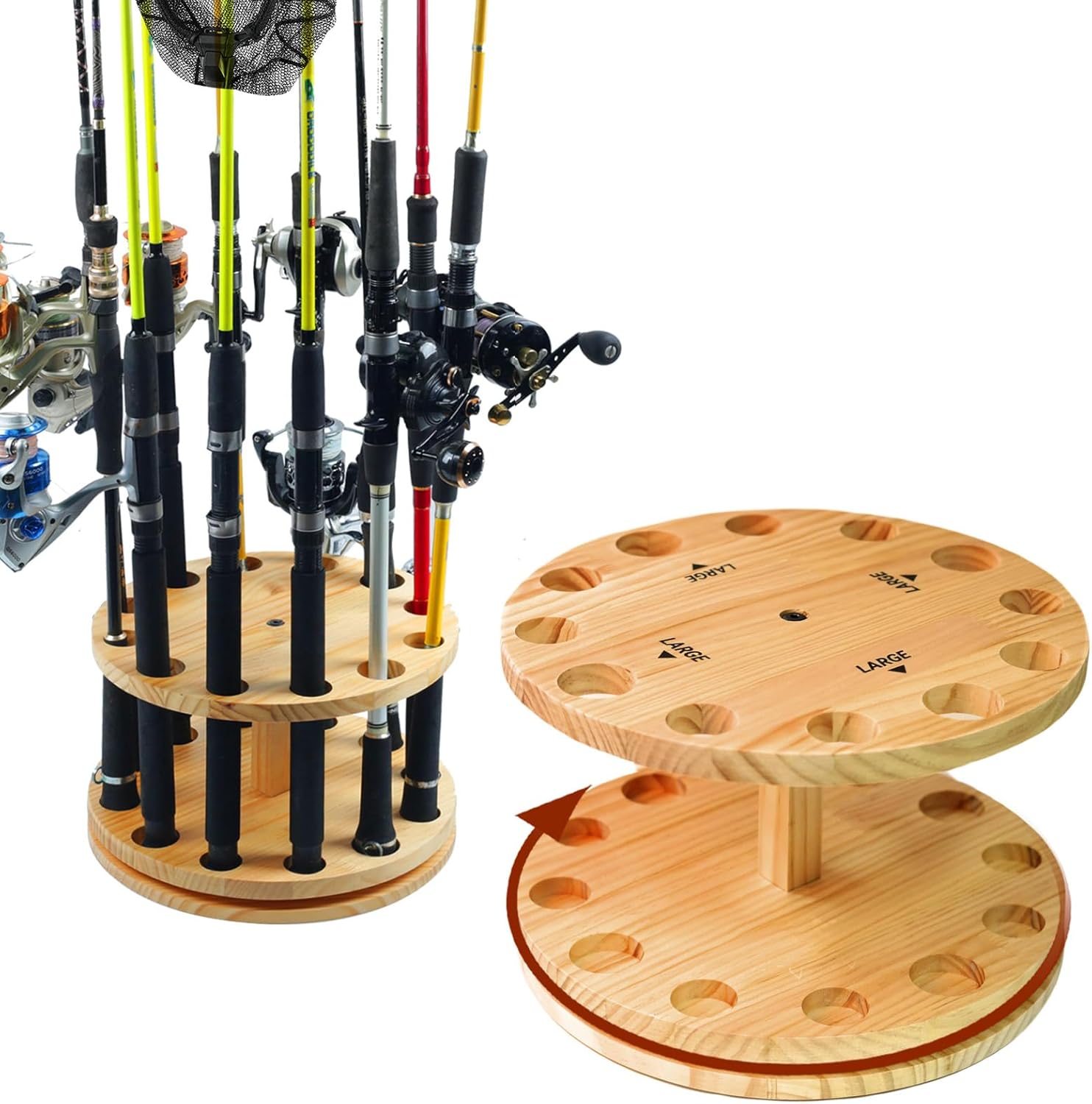 CuffUp Fishing Rod Holders with Rotatable Base Fishing