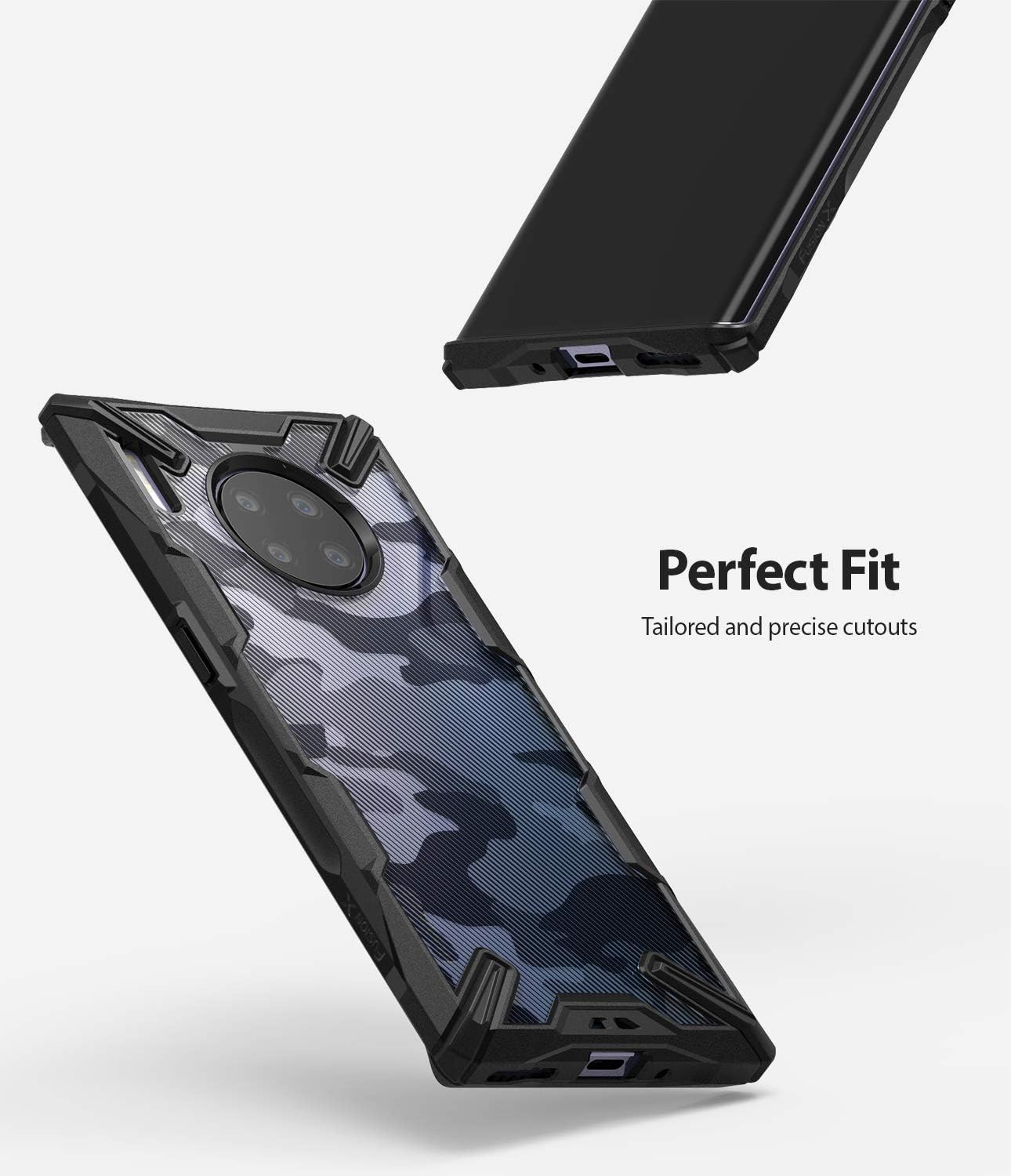 Ringke Fusion X Designed for Huawei Mate 30 Pro Case, Huawei Mate 30 Pro 5G Case (2019) - Camo Black