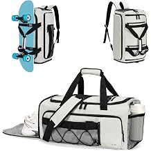 CLUCI Gym Bag for Men & Women, 35L Sports Duffle Bag for Travel,4 in 1 Weekender Bag,Overnight Backpack with Shoe Compartment,Carry on Duffel Bag for Airplane