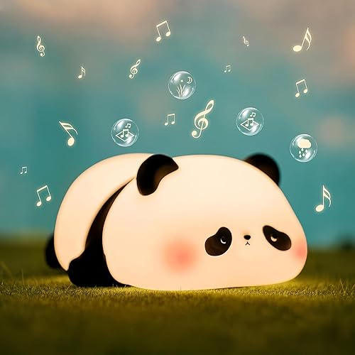 Miniatura 8 de Luz nocturna de panda con ruido blanco, máquina de sonido para ayudar al sueño del bebé, entrenador de sueño para niños pequeños, 4 sonidos