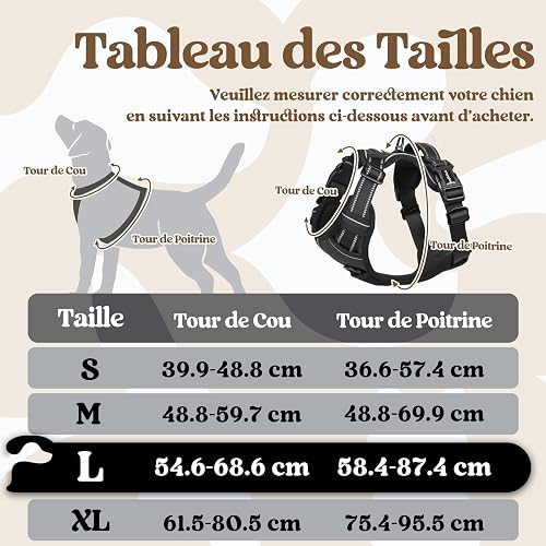rabbitgoo Dog Harness Large Dog, No Pull Vest with Neck Release Buckle - 2