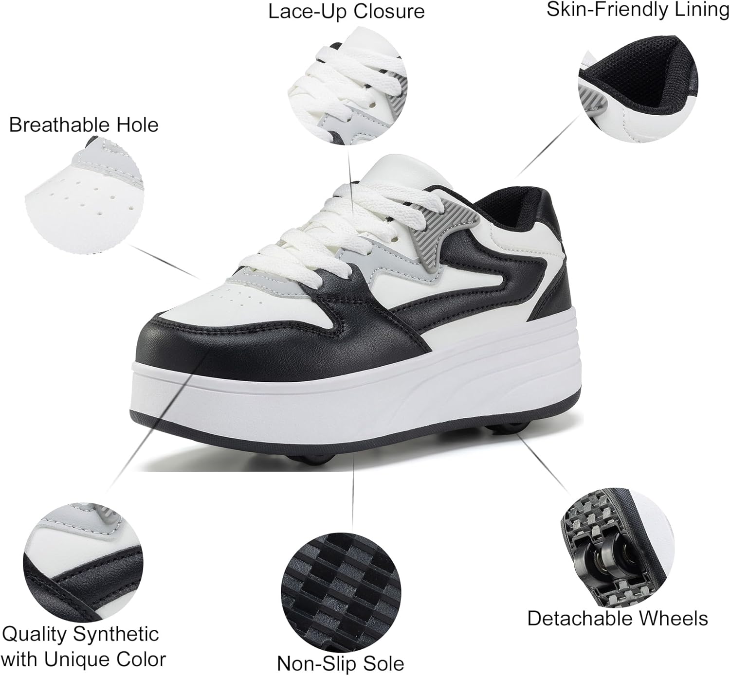 Roller Skate Shoes for Kids Boys Girls Sneakers with Detachable Wheels Sport Shoe - Image 3