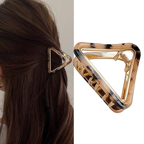 Pinzas para el cabello para mujer pinzas de acetato para mujer pinzas de pelo triangulares huecas de moda para mujer pinzas antideslizantes para