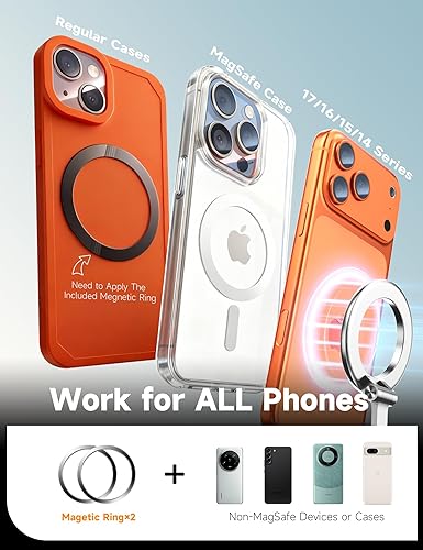 Miniatura 7 de Soporte magnético al vacío para tu automóvil 105 libras de succión y 3800 gf magnético Soporte de teléfono Magsafe ajustable de 360 para iPhone 17