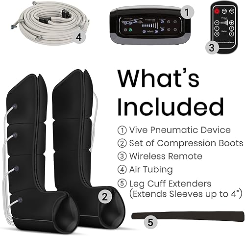 Miniatura 4 de Vive Sistema de recuperación de piernas para atletas - Dispositivo de compresión secuencial SCD máquina para linfedema, masaje de compresión de