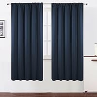 Vista 68 de LEMOMO Cortinas opacas de 42 x 84 pulgadas, juego de 2 paneles de cortinas con aislamiento térmico para oscurecer la habitación, cortinas