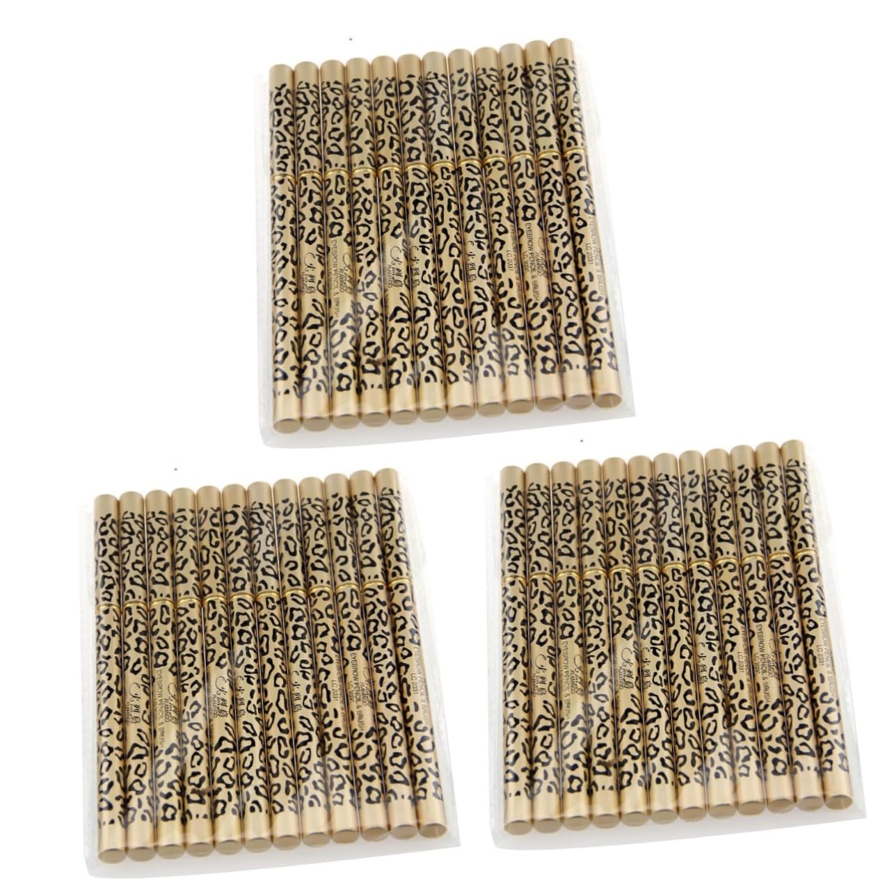 Amosfun 3stücke Leopard Shell Augenbrauenstift Set Mit Bürste Teilig Wasserfest Doppelseitiges Design Für Professionelles Make-up Natürliche Farbe Ca Schwarzer Stift