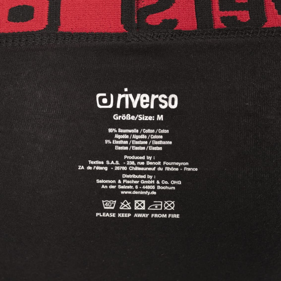 riverso Bokserki męskie RIVOle zestaw 6 par bokserek w stylu retro, bokserki z stretchu, czarne, szare, niebieskie, białe, zielone, czerwone, pomarańczowe, żółte, S M L XL XXL 3XL