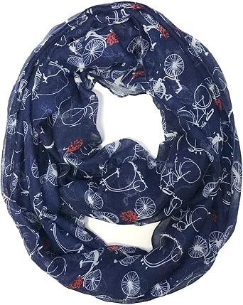 Wrapables Lightweight Vintage Bicycle Infinity Scarf