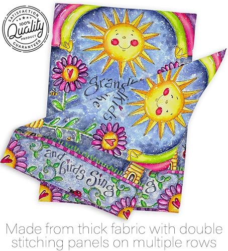 Miniatura 7 de Breeze Decor - Grandkids Special Occasion - Bandera de jardín vertical decorativa con impresiones familiares de 13 x 18.5 pulgadas, impresa en