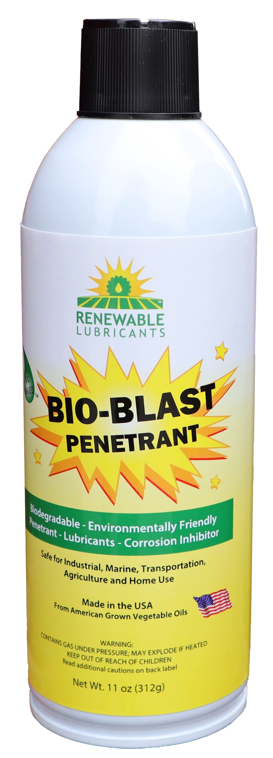 Bio-Blast Penetrating Oil-Environmentally Friendly Industrial Formulation-Garage Door Lubricant Spray-Corrosion Inhibitor-Safest for Your Family and Pets-Made in The USA! 11oz