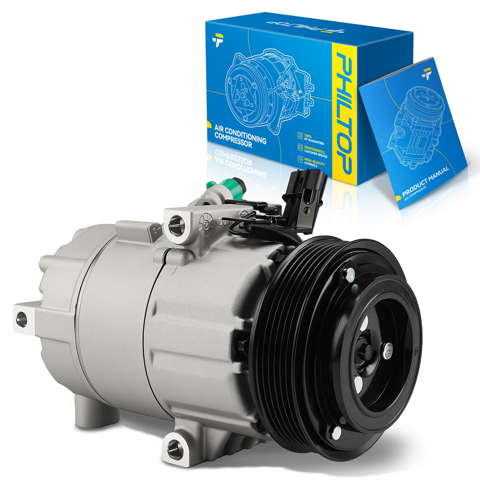 PHILTOP A76314 NEW Air Conditioner AC Compressor with Clutch for Hyundai Elantra 2017-2020 2.0L,Elantra GT 2017
