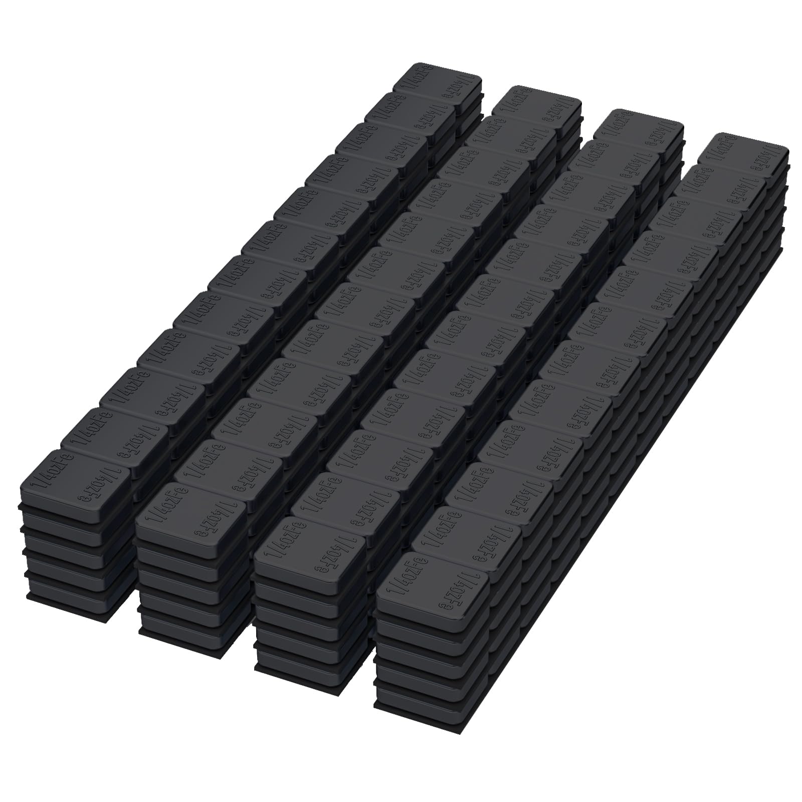 MIKKUPPA 1/4oz Adhesive Stick on Wheel Weights, Black 0.25oz, 60oz/Box