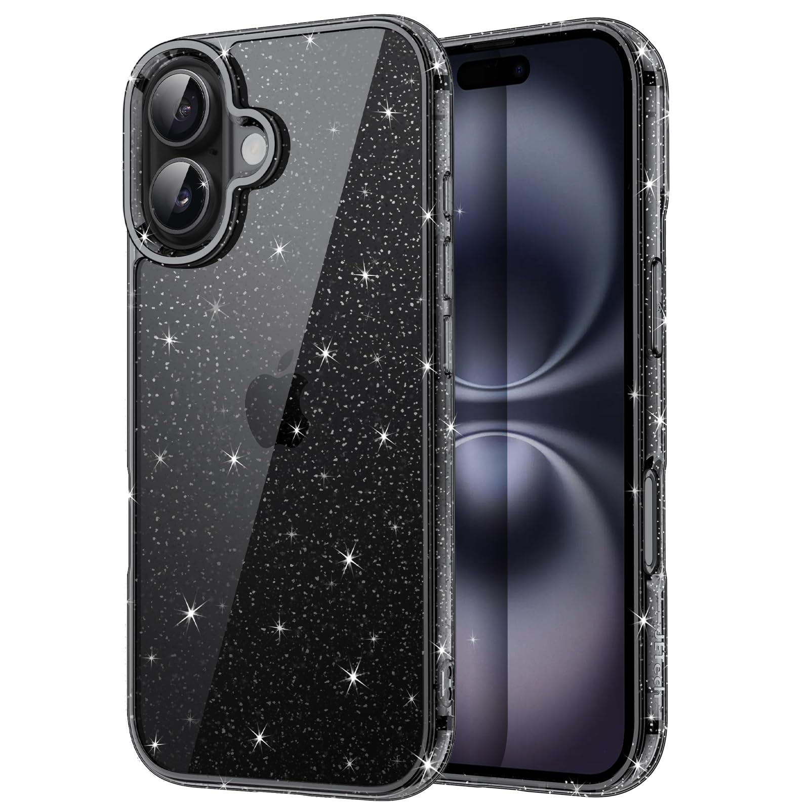 JETech Cover Glitter per iPhone 17 6,3 Pollici Compatibile con MagSafe, Trasparente Carino Bling Scintillante per Donne e Ragazze, Custodia Magnetica Antiurto Lucida (Viola