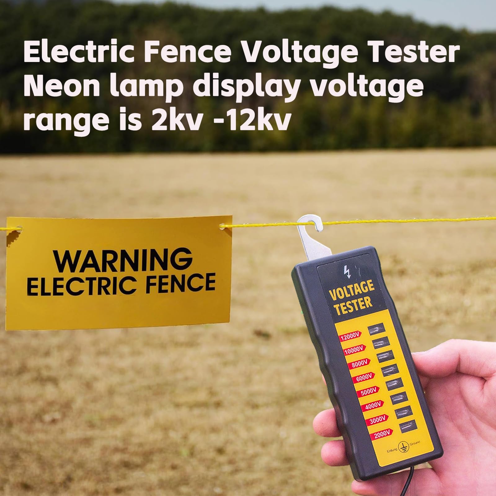 Electric Fence Tester & Voltage Detector 2000V-12,000V Wide Range — Amazon image 3