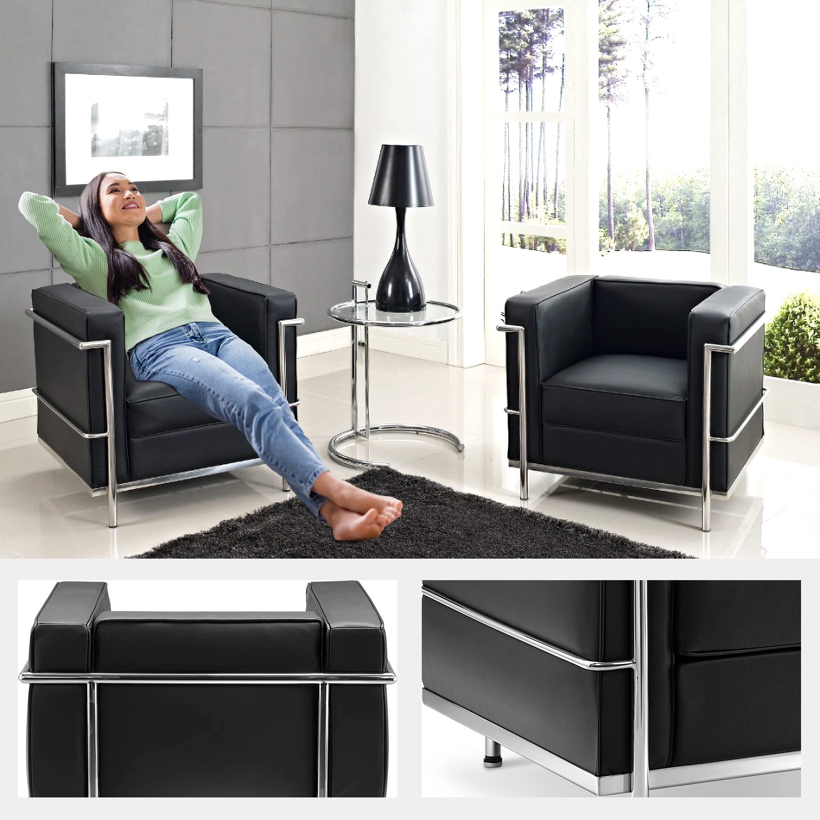 Amazon｜デザイナーズソファ Bauhaus ドイツ製 LES CHAISES NO2