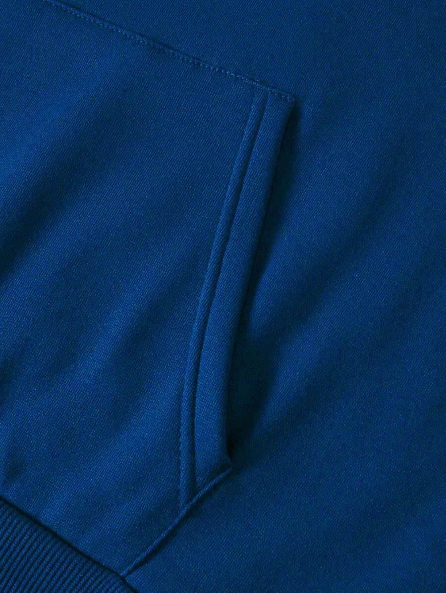 ZAFUL Men's Letter Print Hoodies Sweatshirts Fleece Lined Hooded Pullover Casual Long Sleeve Hoody with Pocket