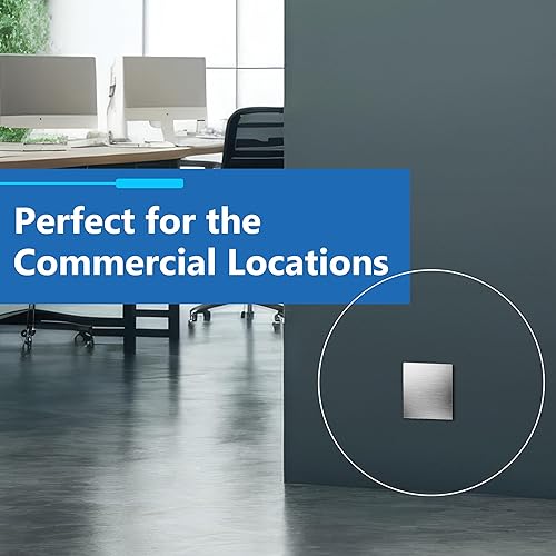 Miniatura 8 de LIDER Placa de Pared de Metal Doble Lisa, Resistente a la Temperatura e Impacto, Acero Inoxidable 304, Cubierta sin Tornillos, Actualización de