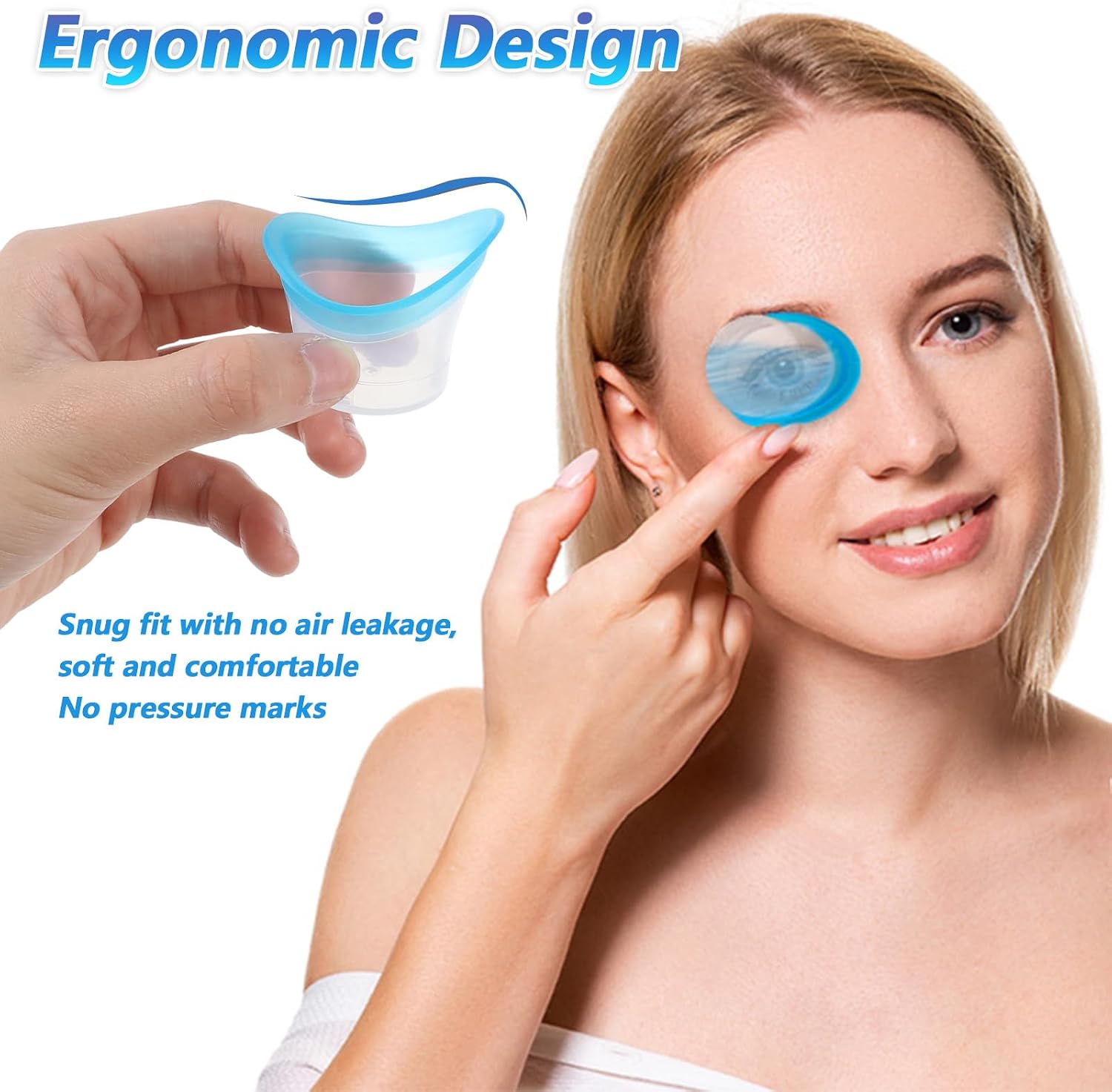 2Pcs Eye Wash Cup, Silicone Eyes Cleaning Cup - Reusable Eye Wash Cleaner Kit for Dust Cleaning Makeup Irritants