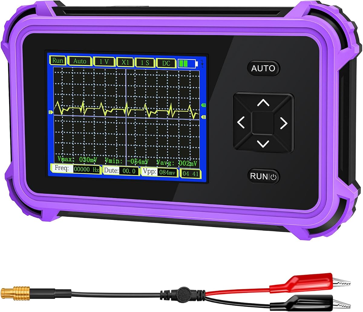Handheld Portable Oscilloscope, 2.8" TFT Digital Oscilloscope, 1MHz Bandwidth, 8.33MSa/s Sampling Rate, Auto/Normal/Single Trigger Modes, Ideal for Home & Automotive Use