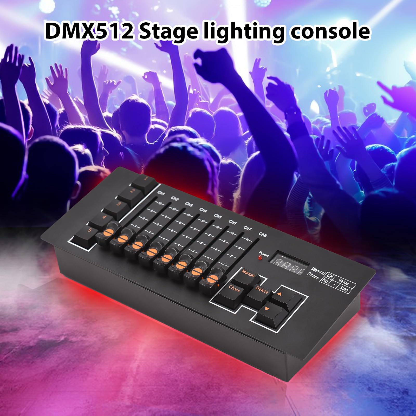 Consolle Luminosa,Controller 512 Controller luci da palco DJ a 40 canali per luci DJ Spettacoli di luci per Feste Discoteca Controller luci da Pub Pannello Console con Memoria di spegni