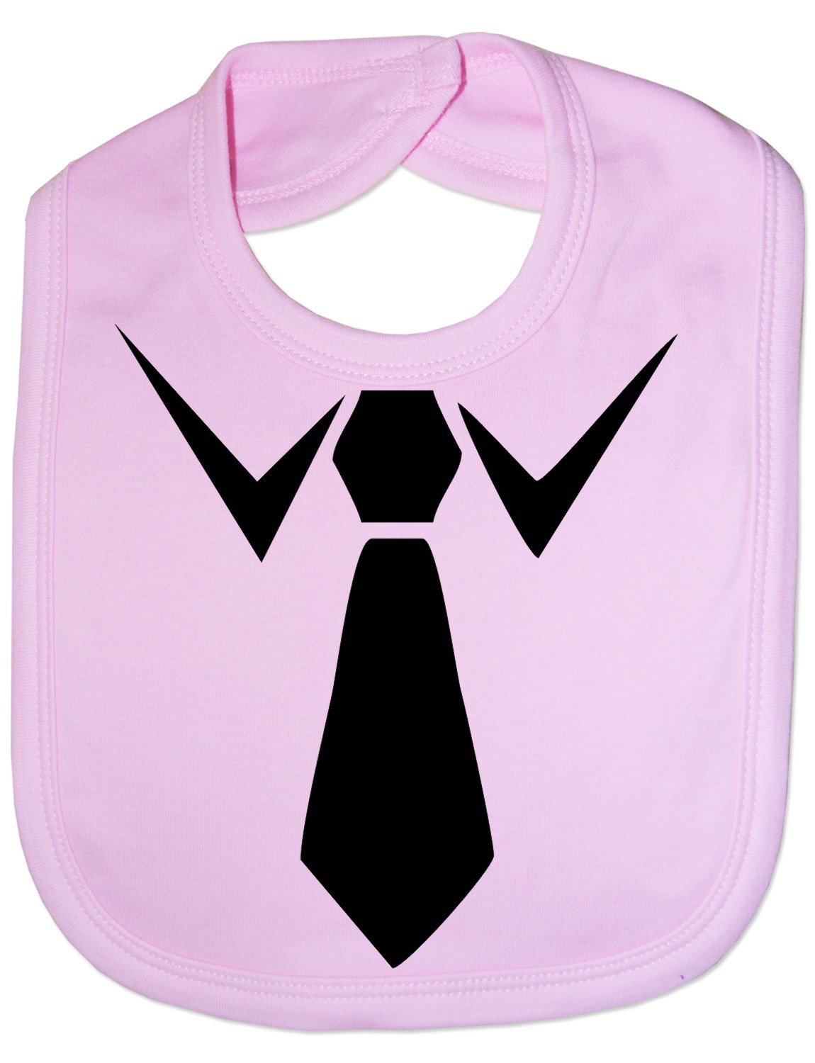Print4U Fake Tie - Funny Baby/Toddler/Newborn Bib - Baby Gift pink