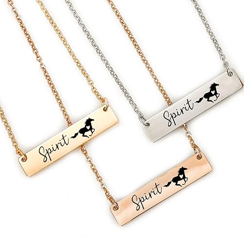 Personalized Name Horse Bar Necklace Horse Jewelry Personalize Bar Horse Name Necklace Personalized Necklace Jewelry Personalized Horse Necklace