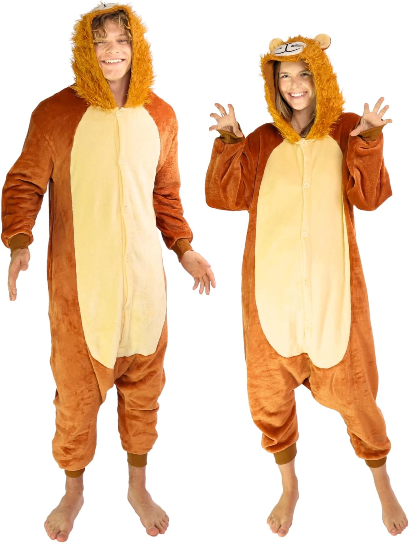 Funziez!Funziez! Adult Onesie Halloween Costume - Animal and Sea Creature - Plush One Piece Cosplay Suit for Adults, Men and Women
