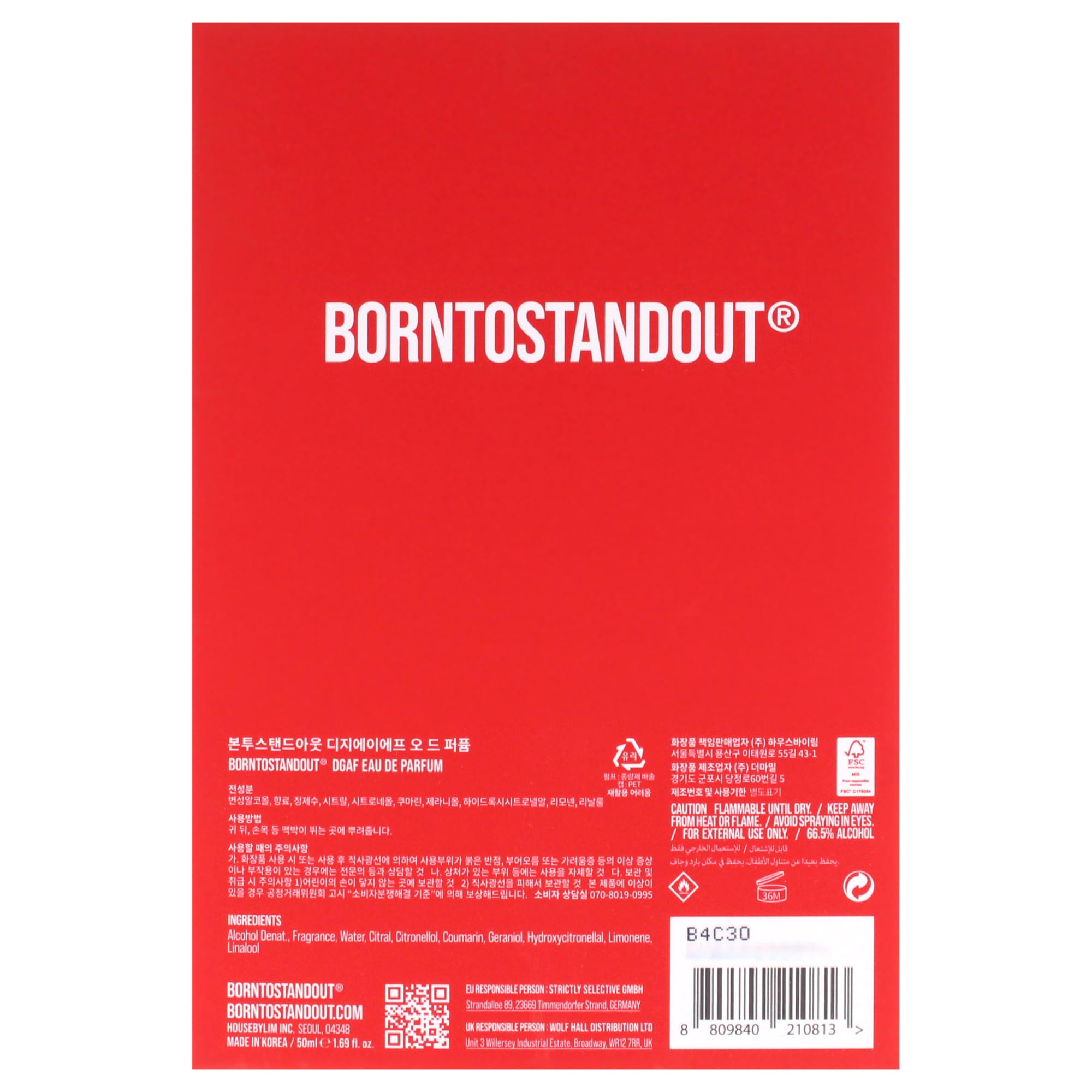 DGAF by Born To Stand Out for Unisex - 1,7 uncji EDP Spray