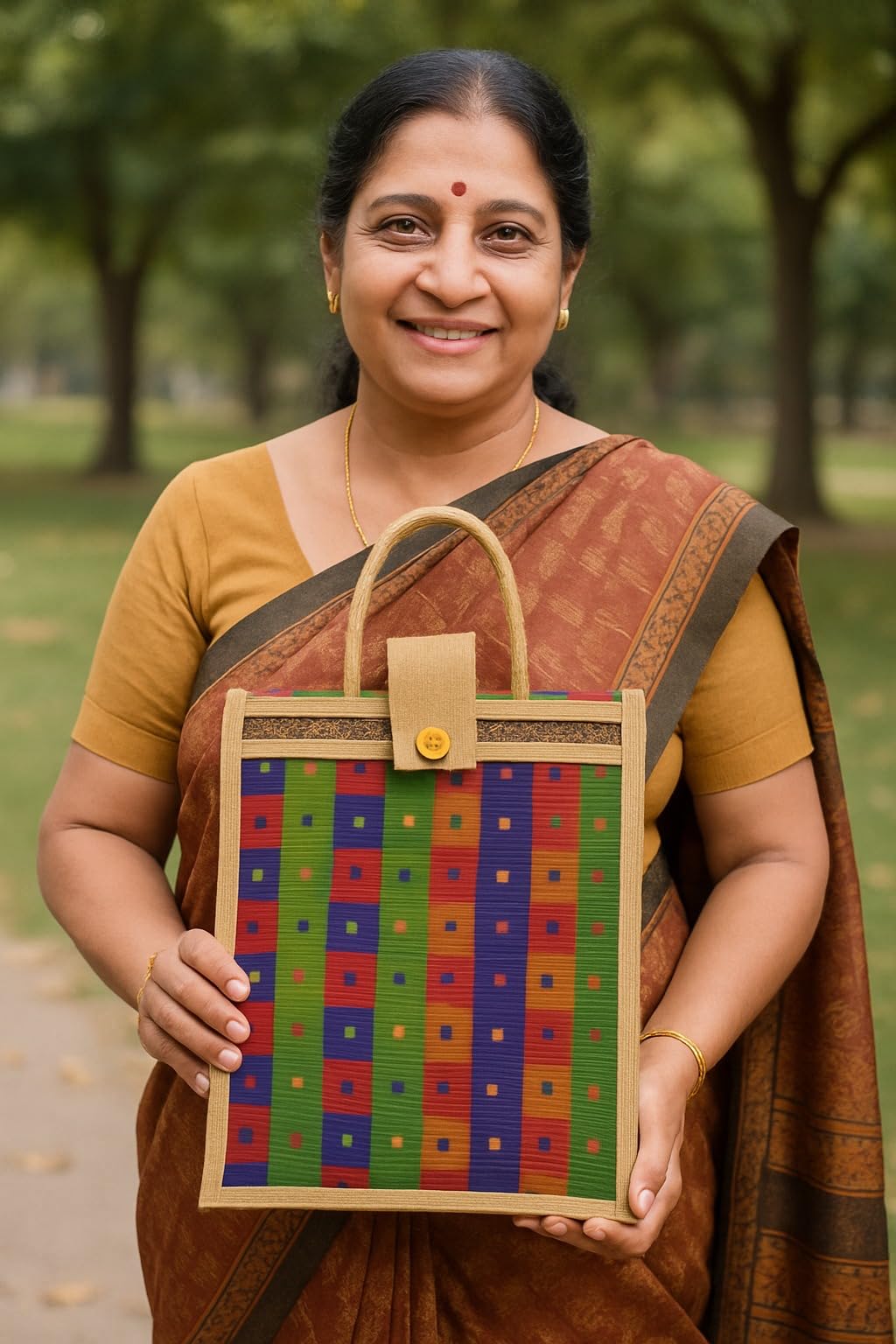 AMAYRA GLOBAL CREATOR Handcrafted Multicolor Women’s Tote Bag – Stylish, Eco-Friendly, Spacious Handbag for Daily Use, Travel, Shopping, or Gifting. 1