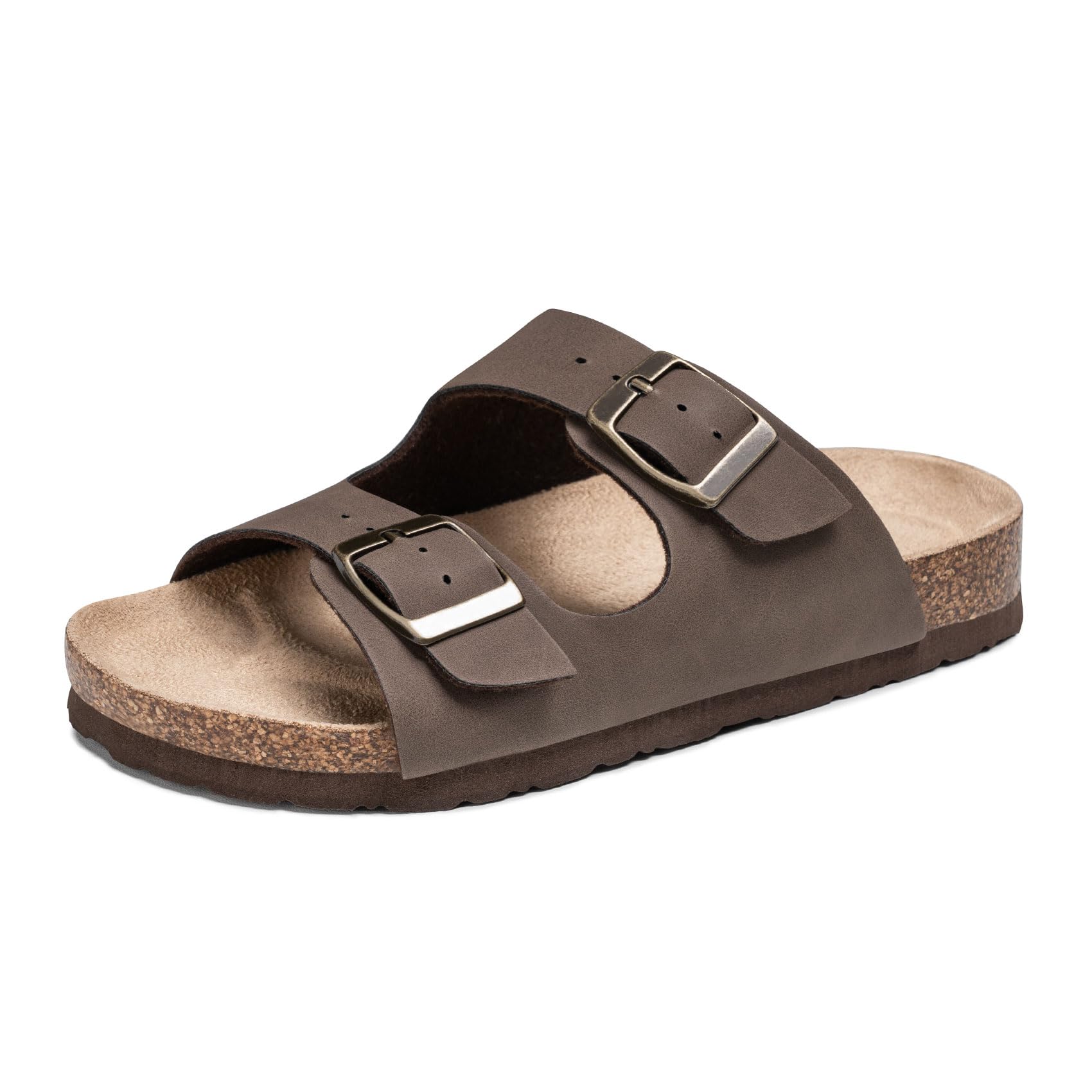 FITORY Boys Girls Glitter Slide Sandals, Cork Slipper with Adjustable Straps for Little Kid/Big Kid