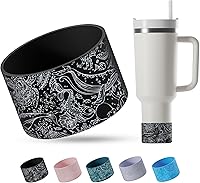 Vista 19 de REUZBL Funda de silicona para botellas Stanley de 20-40oz, termos Hydro Flask, termos Simple Modern, termo Iron Flask, termos similares, accesorio