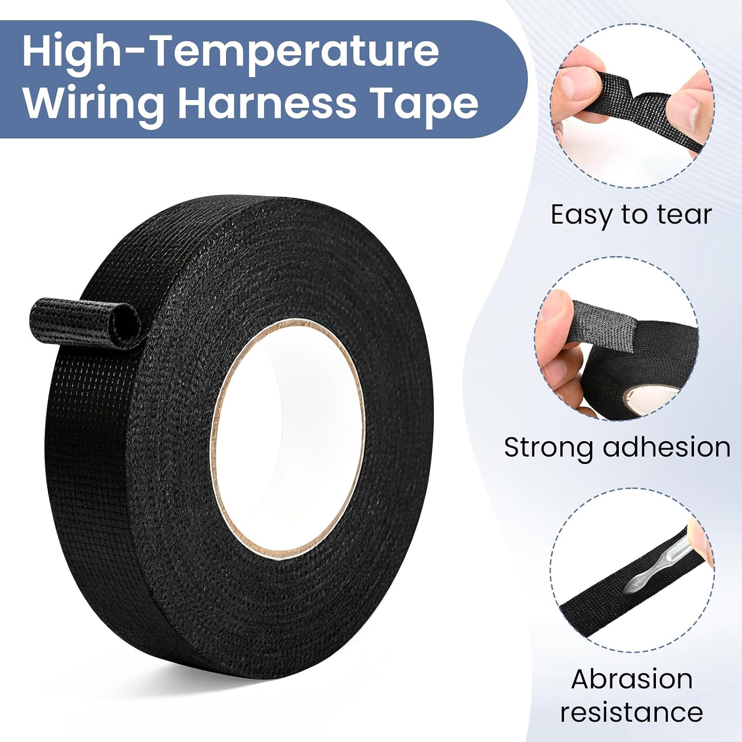 3/4-Inch x 50-Foot High Temp Wire Harness Tape,2Rolls