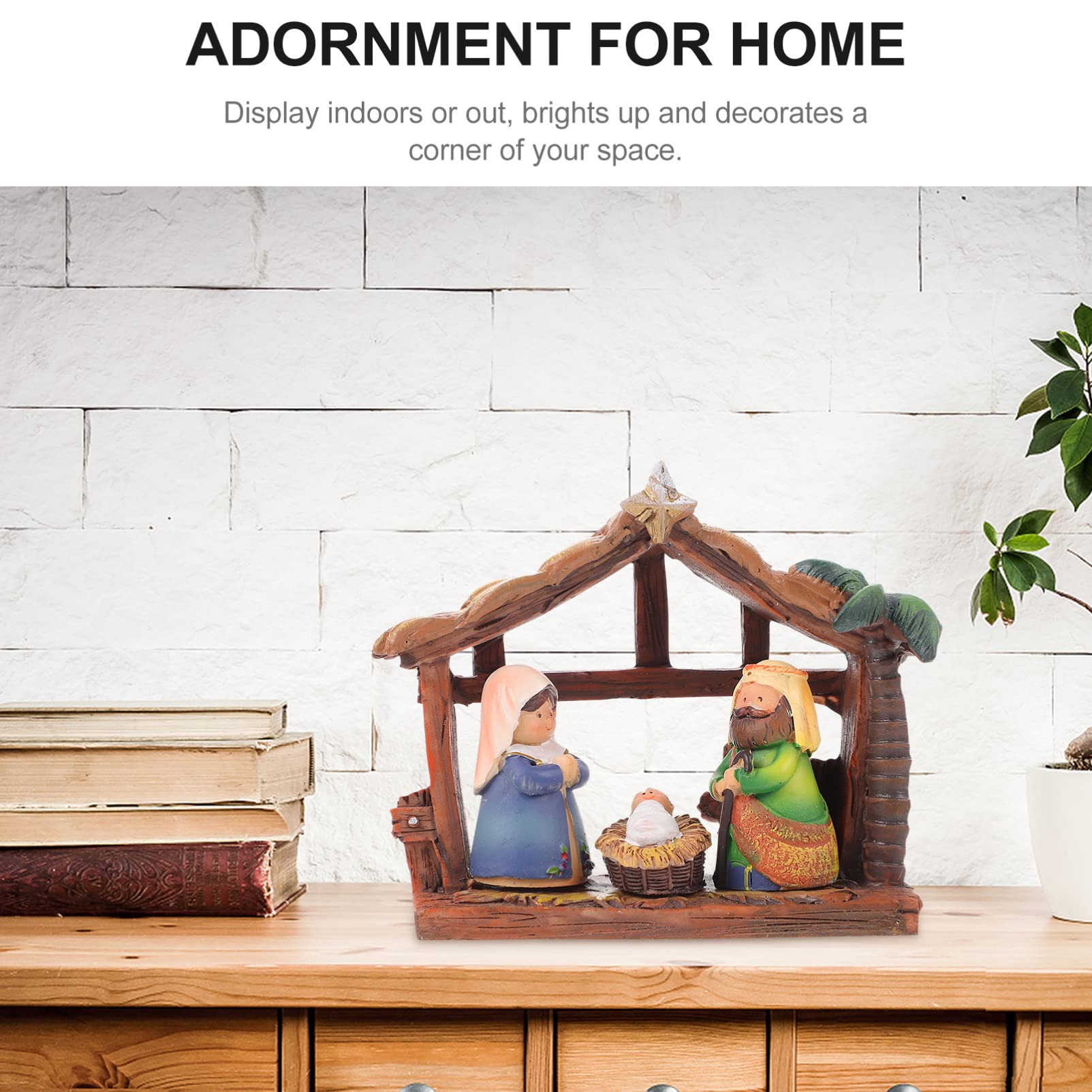 Weihnachtskrippe Figuren-Set - Handbemalt Aus Kunstharz 18,5cm