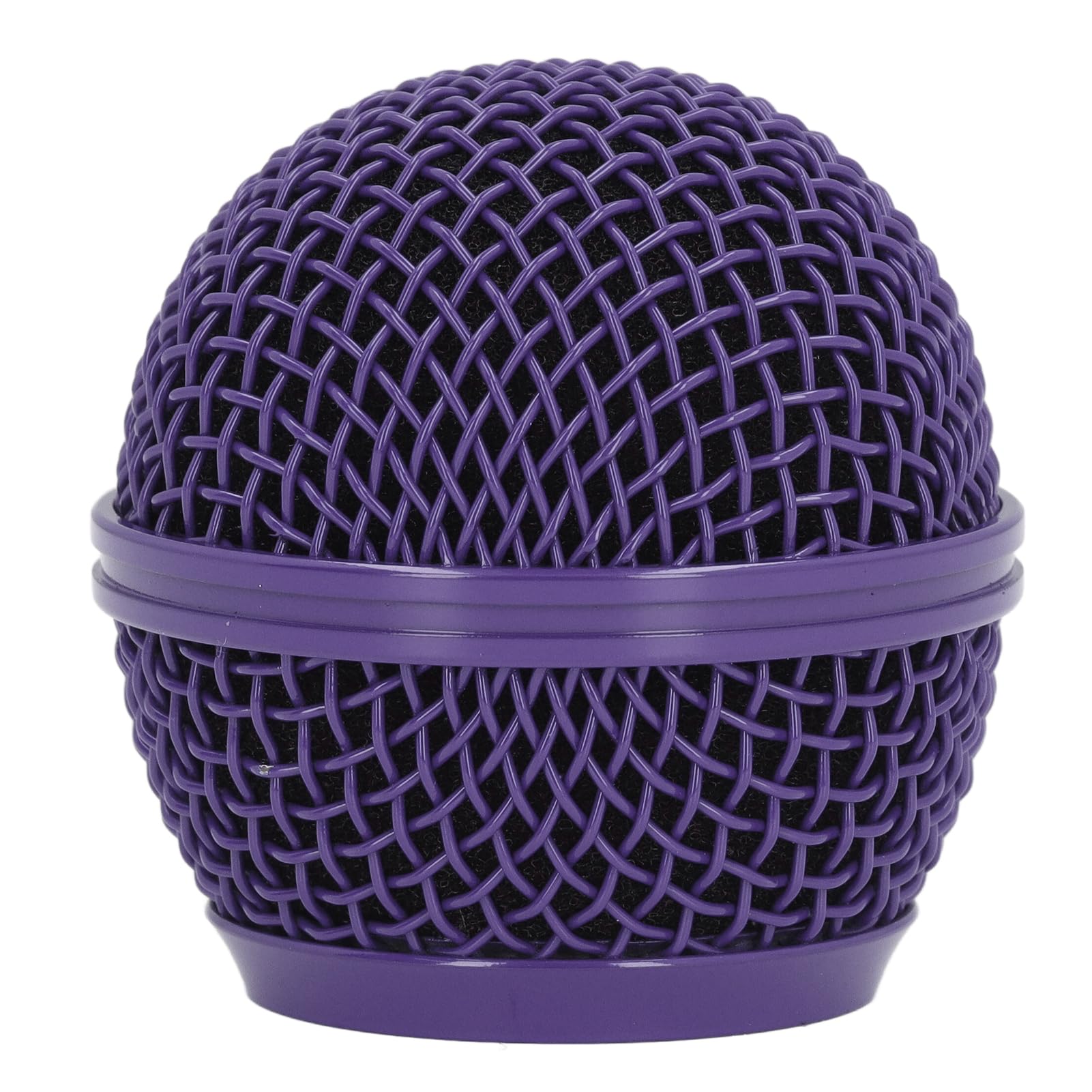 Replacement Microphone Grille, Stainless Steel Mesh Microphone Grille Head Noise Reduction Impact Resistant for SM58LC (Violet)