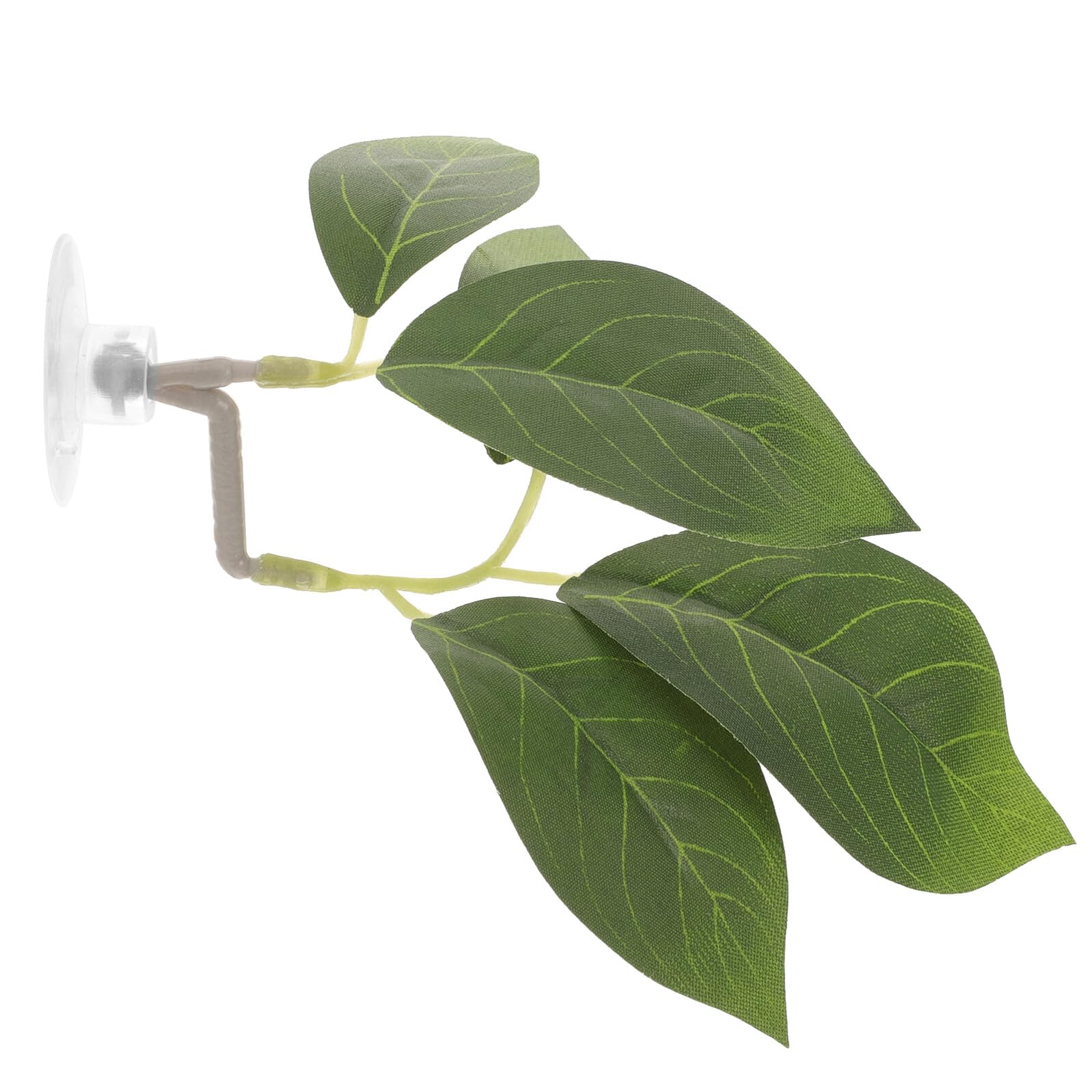 Feuille Décorative pour Aquarium Ventouses, Plante Aquatique Artificielle Réaliste pour Habitat de Poissons, Lieu de Repos et Ponte pour Betta, Plastique Léger, Couleur Naturelle,