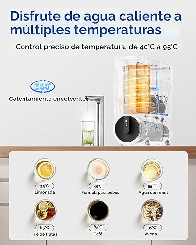 Miniatura 5 de Waterdrop Sistema de ósmosis inversa, dispensador instantáneo de agua caliente, 600 GPD, reduce PFAS, sin tanque, 21 puro para drenar, debajo del