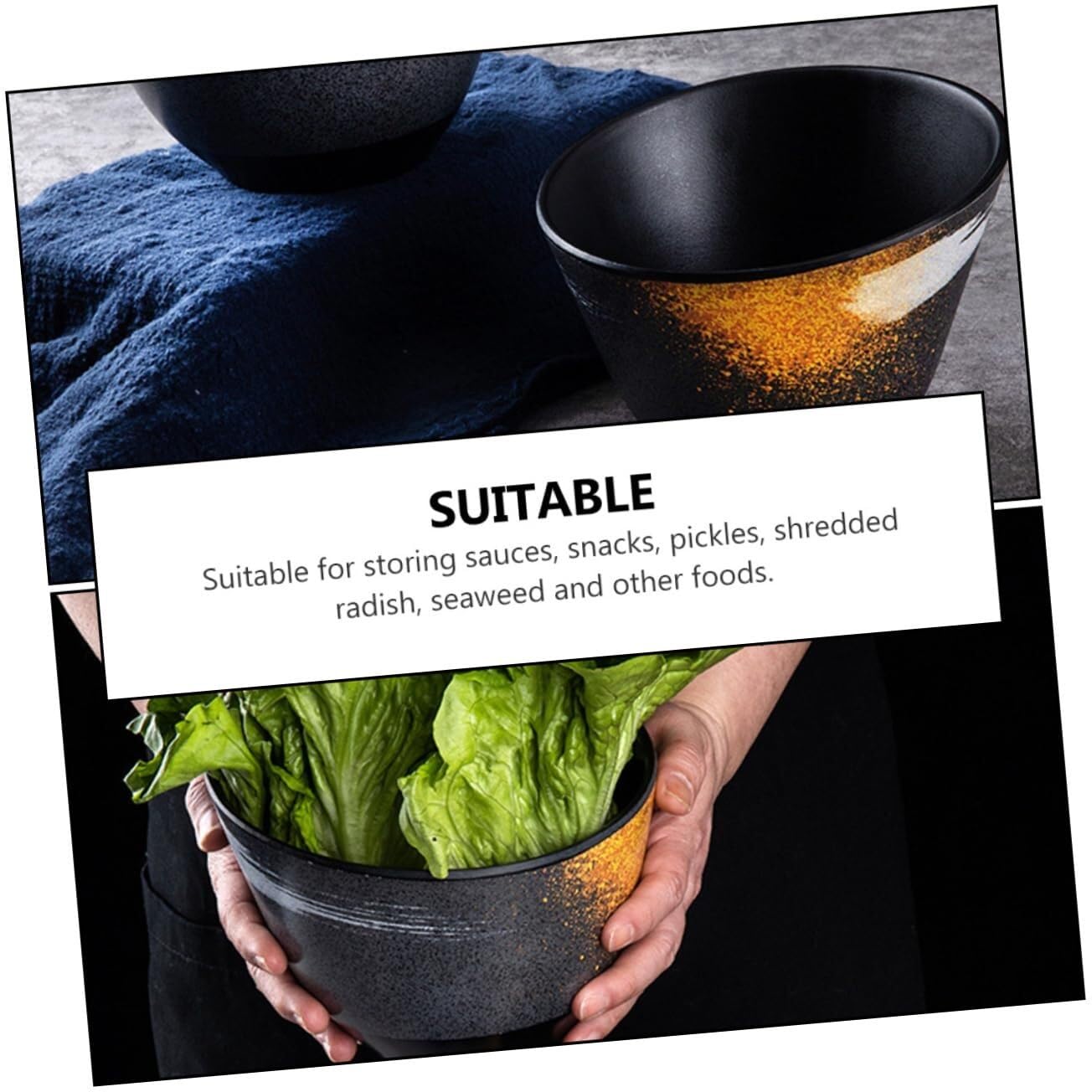 Keramik-Servierschalen für Nudeln, Salate, Nudeln und Müsli – schräges Design für einfaches Servieren und elegante Tischpräsentation