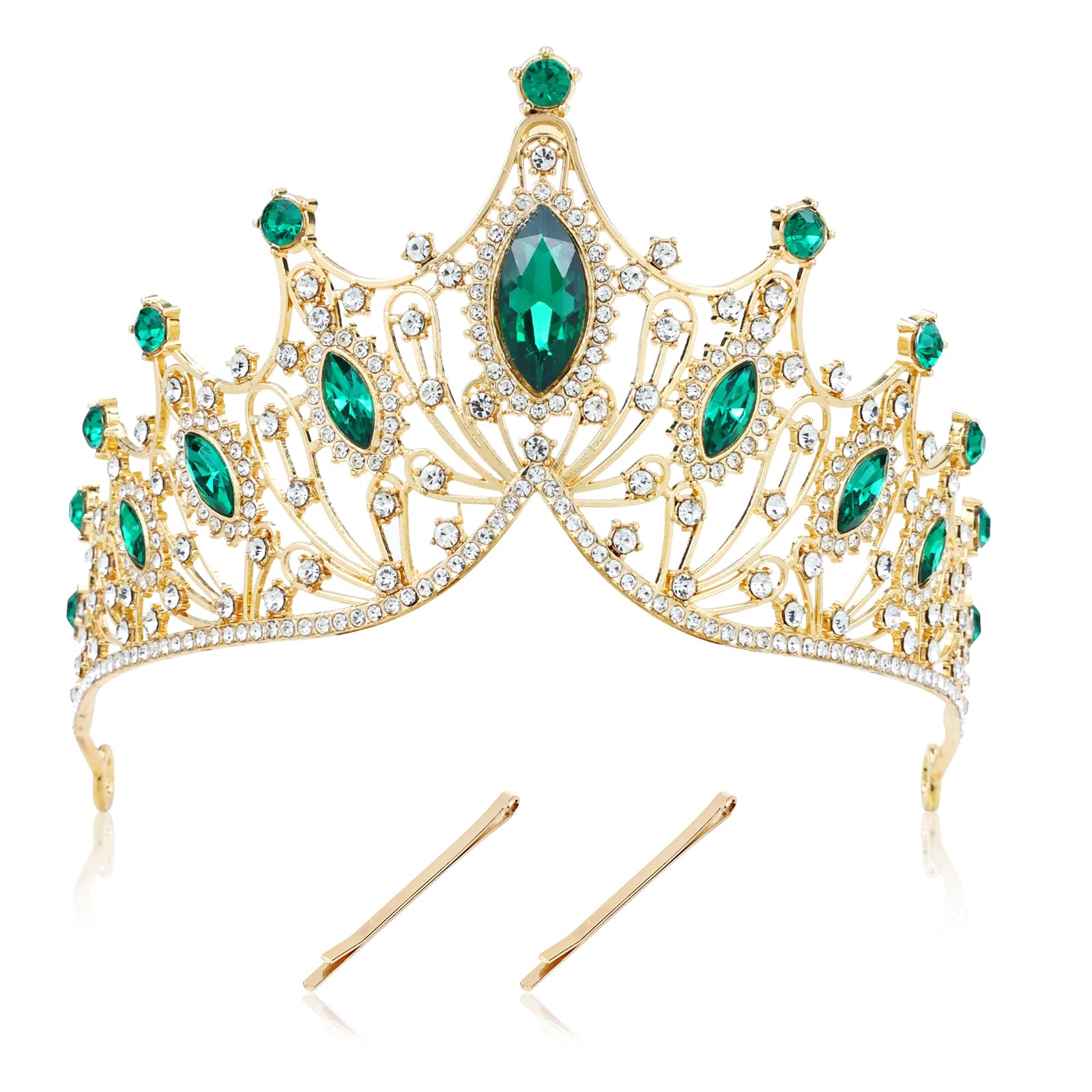 Amazon.com : Cinaci 1pc Emerald Green Crystal Rhinestone  display picture 1