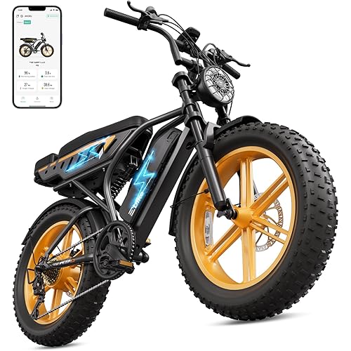 TST Electric Bike for Adults, 1500W Peak Motor Ebike with 48V 15/25/30Ah Built-in Battery, 60/120 Miles Range 28 MPH Upgraded Electric Bike, 20" All-Terrain Fat Tire E Bike