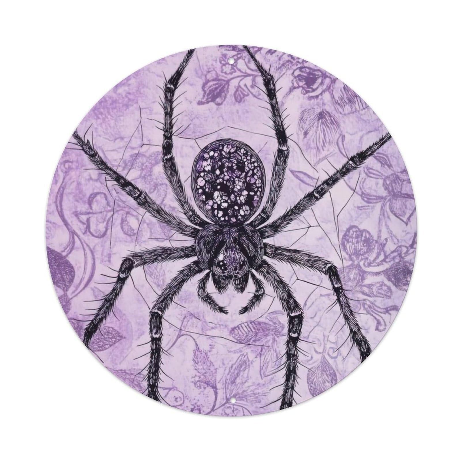 Animal Artwork The Big Black Spider Metal Tin Sign