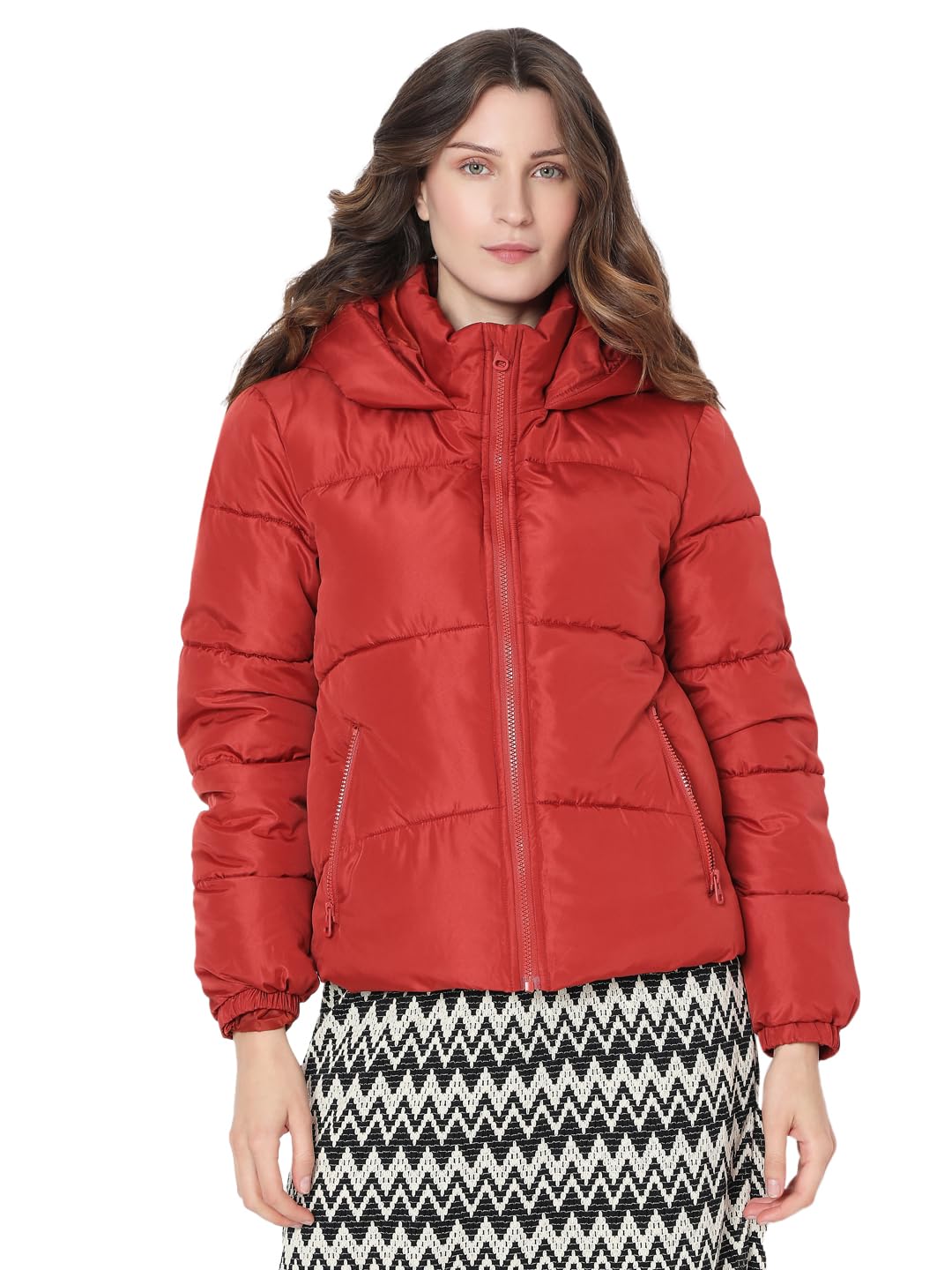vero moda Polyester Women's Standard Length A-Line Coat-picture-25
