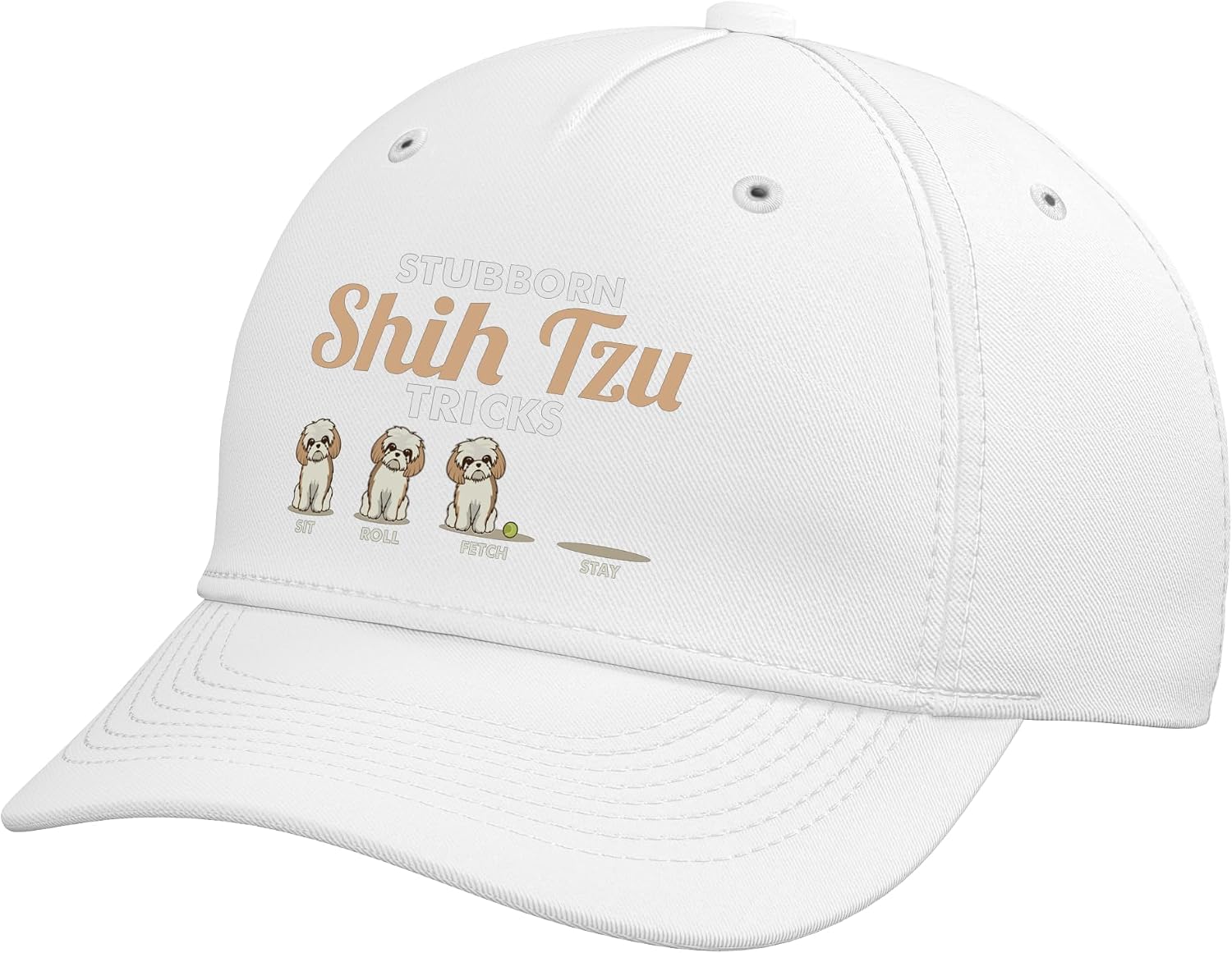 Funny Shih Tzu Trick Dog Lover Adjustable Baseball Hat