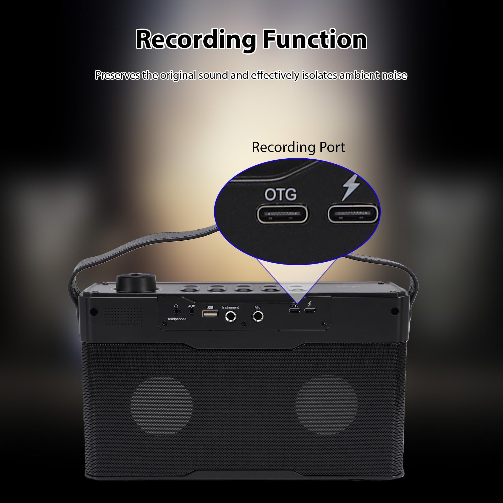 Qqmora Amplificatore per Chitarra Portatile, Bluetooth 5.3 Ricaricabile da 60 W