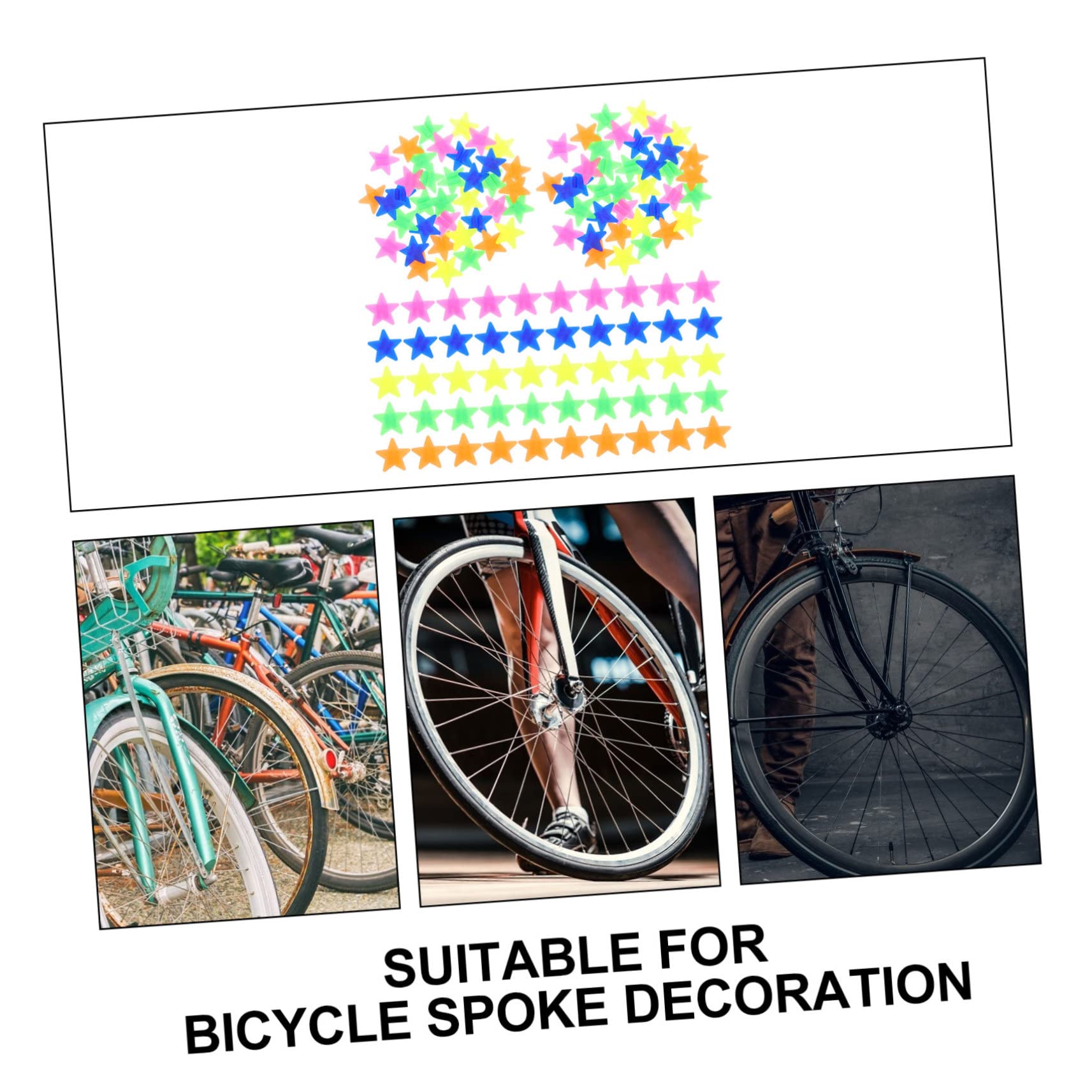 Hemoton Bike Wheel Decor Beads 720pcs Spoke Decorative Beads Bike Ornament for Boys and Girls