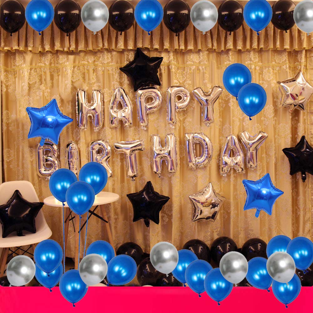 17e verjaardag decoraties voor jongens en meisjes, Happy 17e verjaardag banner groot formaat blauw zilver verjaardag achtergrond banner voor 17 jaar oud jubileum verjaardagsfeestje foto prop stand