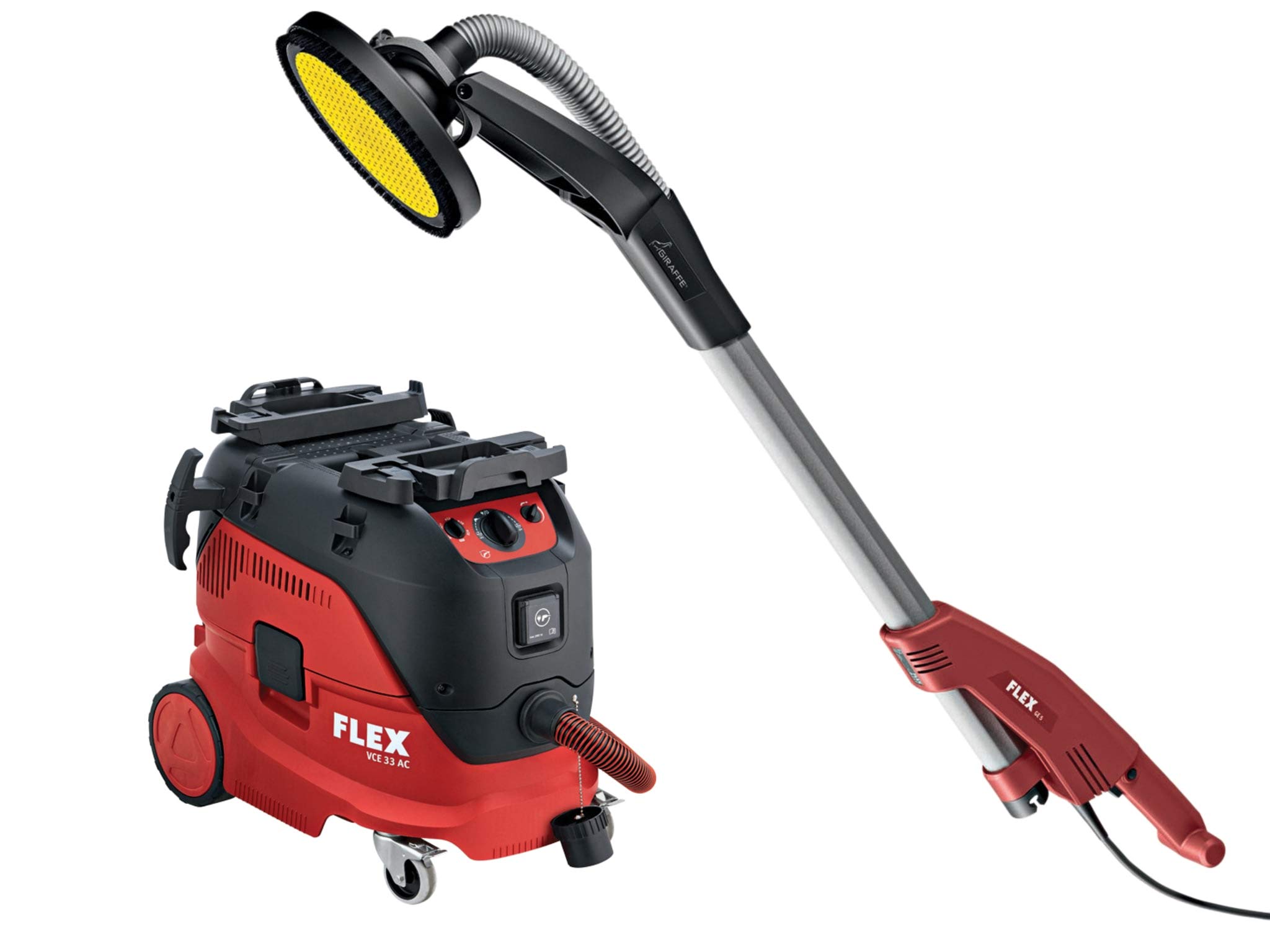 Flex Power Tools FLXGE5NTBL GE 5 + TB-L Giraffe Sander 500W VCE 33 M AC Vacuum Cleaner 1400W 110V Flex VCE33M 110/BS Sander & VAC