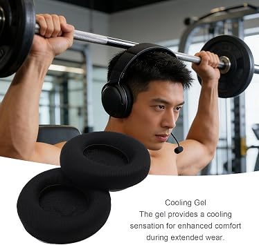 2pcs Ear Pads Replacement for Alienware AW720H AW520H Headphones, Breathable Mesh Fabric Foam Headset Ear Cushions with Memory Foam, for Comfortable Listening Experience