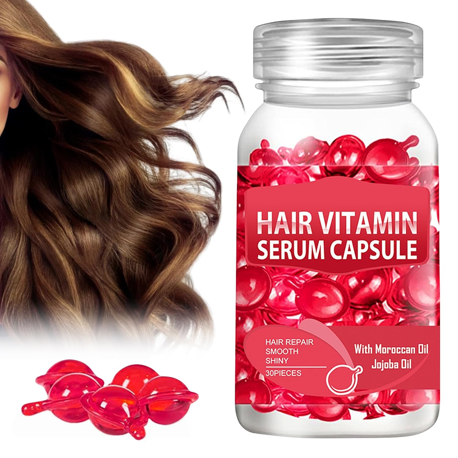 Hair Vitamin Serum Capsule Pack of 30 Hair Treatment Serum Capsules for Hair Care Hair Care Capsules Hair Vitamin Oil Hair Moisturizing Essence Rich in Vitamins ACE No Rinsing Required