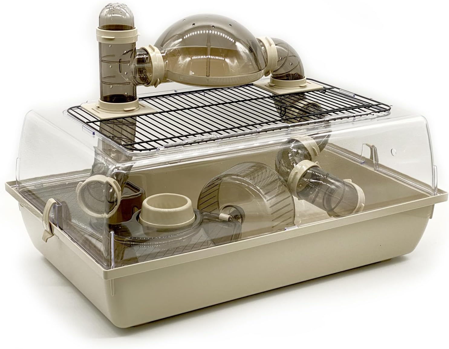 ZooPaul Nagetierkäfig Hamsterkäfig Mäusekäfig mit Zubehör Nagetier Maus Hamster (Beige)